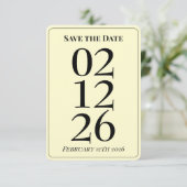 Mooie Boter Gele Trouwkaart Save the Date Kaarten (Staand voorkant)