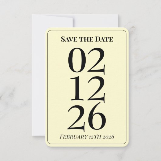 Mooie Boter Gele Trouwkaart Save the Date Kaarten (Voorkant)