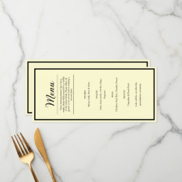 Mooie Boter Gele Trouwreceptie Diner Menu