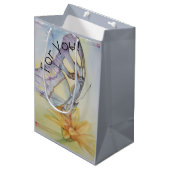 Mooie Boterfly gele ventilator Medium Cadeauzakje (Voorkant Gekanteld)