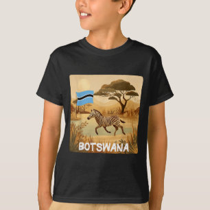 Mooie Botswana uitzicht met dier en natuur kostuum T-shirt