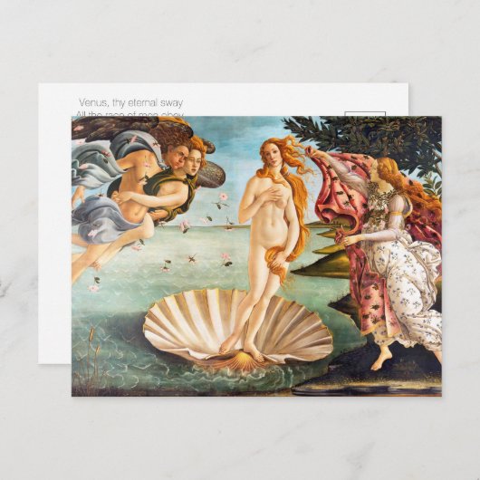 Mooie Botticelli Venus, gerepareerd Briefkaart (Voorkant / Achterkant)