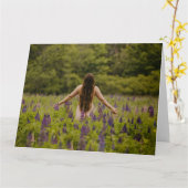 mooie boudoir met wenskaart van de groenen kaart (Gele Bloem)