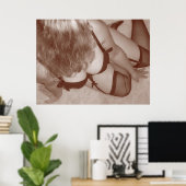 Mooie Boudoir Woman in lingerie Poster (Thuiskantoor)