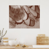 Mooie Boudoir Woman in lingerie Poster (Keuken)