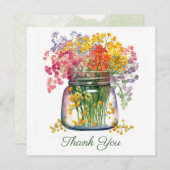 Mooie Bouquet van Bloemen Notitiekaartje (Voorkant / Achterkant)