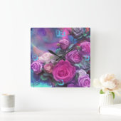 Mooie bouquet van de rozen wandklok (Huis)