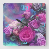 Mooie bouquet van de rozen wandklok (Voorkant)