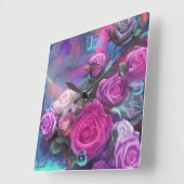 Mooie bouquet van de rozen wandklok (Hoek)