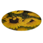 Mooie Bouquet van gouden zonnebloemen Snijplank (Hoek)