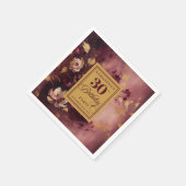 Mooie Bourgogne Blush Gold 30e verjaardag servette Servet (Hoek)