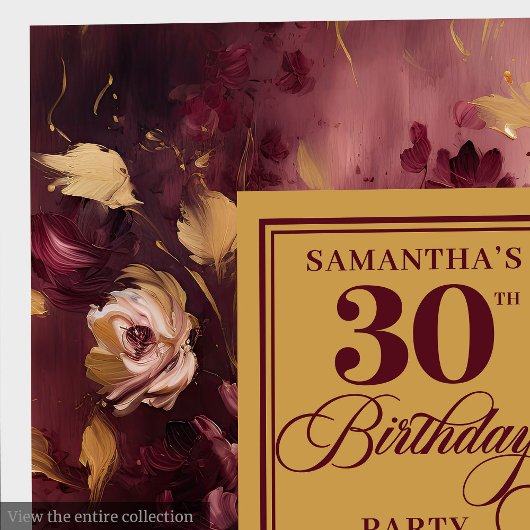 Mooie Bourgogne Blush Gold 30e verjaardag servette Servet