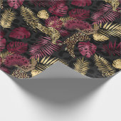 Mooie Bourgogne en Gold Safari Cadeaupapier (Hoek)