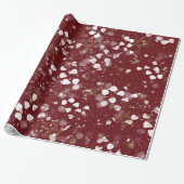 Mooie Bourgogne met gouden sneeuwvlokken Cadeaupapier (Uitgerold)