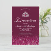 Mooie Bourgogne | Quinceañera Kaart (Staand voorkant)