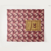 Mooie Bourgondische Blush Gold 30e verjaardag Wandkleed (Voorkant (horizontaal))