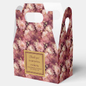 Mooie Bourgondische Blush Gold Waterverf bruiloft Bedankdoosjes (Geopend)
