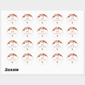 Mooie Bourgondische en gele Rose Quinceanera Ronde Sticker (Vel)