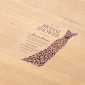 Mooie Bourgondische jurk Elegant Vrijgezellenfeest Acryl Uitnodigingen (Laagn)