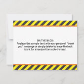 Mooie bouw dumptruck jongens briefpapier notitiekaartje (Achterkant)