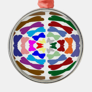 Mooie Bow Stropdas dans - Geniet van gedeelde vreu Metalen Ornament