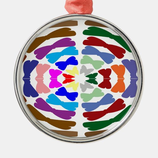 Mooie Bow Stropdas dans - Geniet van gedeelde vreu Metalen Ornament (Voorkant)