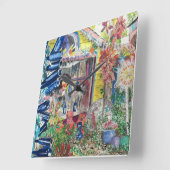 Mooie Bowling Ball House Schilderen wandklok (Hoek)