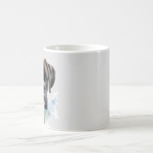 Mooie Boxer Dog in Waterverf Koffiemok (Center)