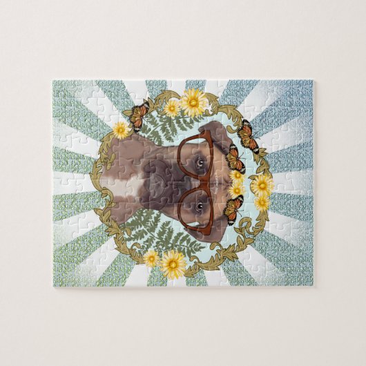 Mooie Boxer Dog puzzel (Horizontaal)