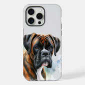 Mooie Boxer Hond in Waterverf iPhone Hoesje (Achterkant)