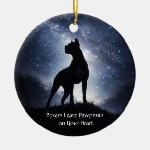 Mooie Boxer Hond Kerst Keramisch Ornament