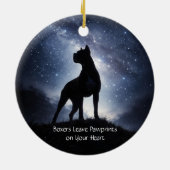Mooie Boxer Hond Kerst Keramisch Ornament (Achterkant)