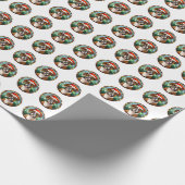 Mooie Boxer Hond Kerstmis Patroon Cadeaupapier (Hoek)