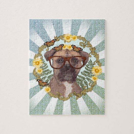 Mooie Boxer Hond legpuzzel (Verticaal)