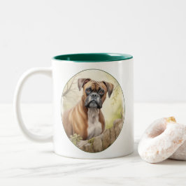 Mooie Boxer hond Tweekleurige Koffiemok
