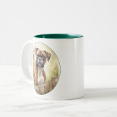 Mooie Boxer hond Tweekleurige Koffiemok (Voorkant links)