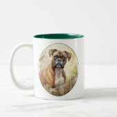 Mooie Boxer hond Tweekleurige Koffiemok (Links)