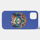 Mooie Boy Cool  Retro Husky Puppy Case-Mate iPhone Case (Achterkant (horizontaal))