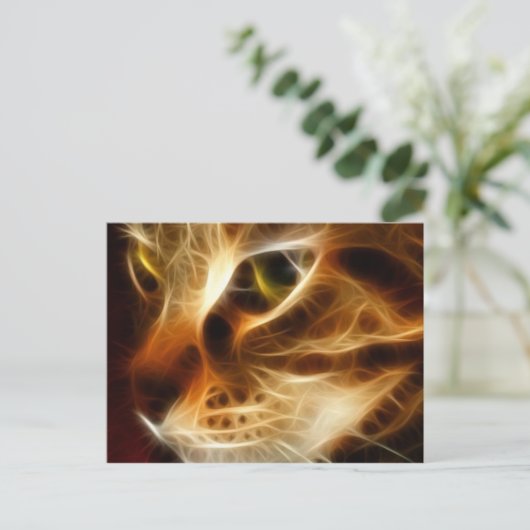 Mooie brandkat voor Ghoszuren Briefkaart (Staand voorkant)