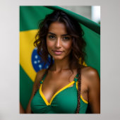 Mooie Braziliaanse vrouw Poster (Voorkant)