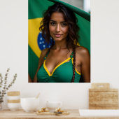Mooie Braziliaanse vrouw Poster (Keuken)