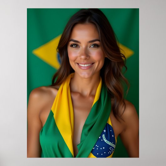 Mooie Braziliaanse vrouw Poster (Voorkant)