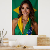 Mooie Braziliaanse vrouw Poster (Keuken)