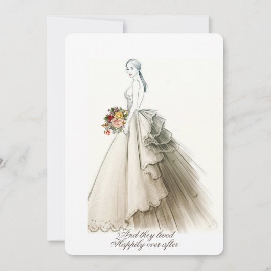 Mooie bridal-trekbriefingschotfunctie kaart (Achterkant)