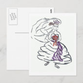 Mooie bride briefkaart (Voorkant / Achterkant)