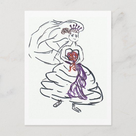 Mooie bride briefkaart (Voorkant)