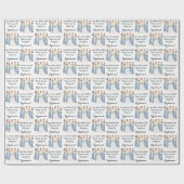 Mooie bride en bruidsmeisjes in blauw geitein cadeaupapier (Vlak)