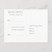Mooie bride met de blote Bouquet bruiloft RSVP Uitnodiging Briefkaart (Achterkant)