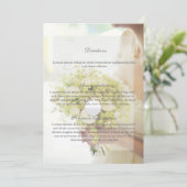 Mooie bride met het blote Bouquet bruiloft Kaart (Staand voorkant)