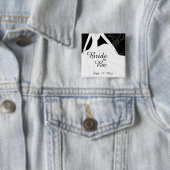 Mooie bride om te worden vierkante button 5,1 cm (In situ)